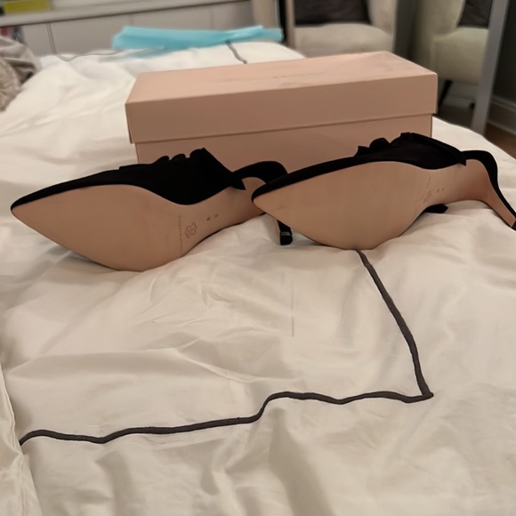 Loeffler Randall black suede high heel slides - Picture 3 of 4